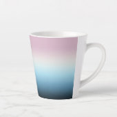 Pastel Roze & Blue Gradient Indigo Roos Ombre Latte Mok (Rechts)