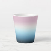 Pastel Roze & Blue Gradient Indigo Roos Ombre Latte Mok (Voorkant)