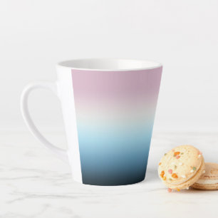 Pastel Roze & Blue Gradient Indigo Roos Ombre Latte Mok