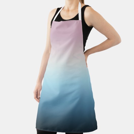 Pastel Roze & Blue Gradient Indigo Roos Ombre Schort (Insitu)