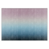 Pastel Roze & Blue Gradient Indigo Roos Ombre Snijplank (Voorkant)