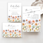 Pastel Roze Blush Boheemse Wildflowers Favors Poster