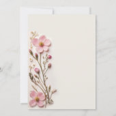 Pastel Roze Blush Boho Wildflowers Wedding Kaart (Achterkant)