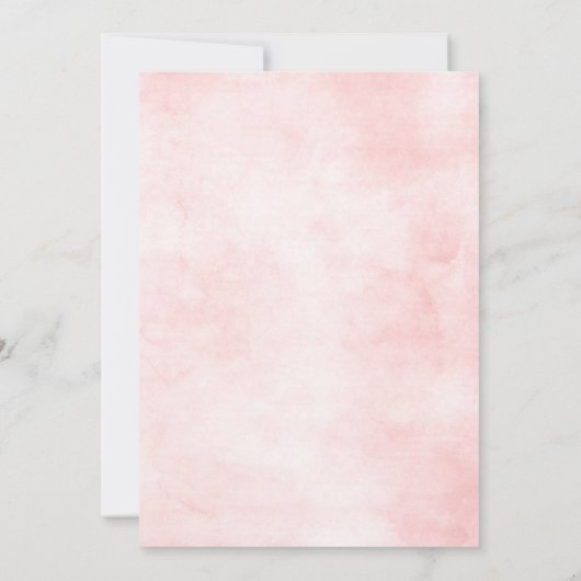 Pastel Roze Blush Roos Bloemen Botanische Kalender Save The Date (Achterkant)