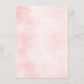 Pastel Roze Blush Roos Bloemen Trouwdetails Informatiekaartje (Achterkant)