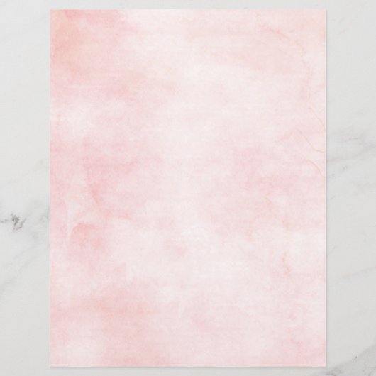 Pastel Roze Blush Roos Floral Recipe Divider (Achterkant)