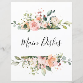 Pastel Roze Blush Roos Floral Recipe Divider