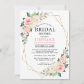 Pastel Roze Blush Roos Florence Vrijgezellenfeest Kaart (Voorkant)