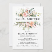 Pastel Roze Blush Roos Florence Vrijgezellenfeest Kaart (Voorkant)