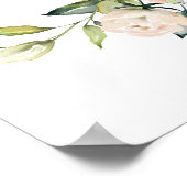 Pastel Roze Blush Roos Florence Vrijgezellenfeest Poster (Hoek)