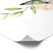 Pastel Roze Blush Roos Florence Vrijgezellenfeest Poster (Hoek)