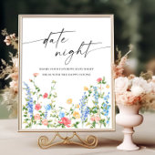 Pastel Roze Boheemse Wilde Bloemen Date Night Idee Poster