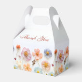 Pastel Roze Boheemse Wildflower Vrijgezellenfeest Bedankdoosjes (Achterkant)