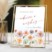 Pastel Roze Boheemse Wildflowers Advies & Wishes Poster