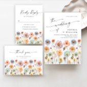 Pastel Roze Boheemse Wildflowers Kaarten en gesche Poster