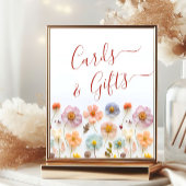 Pastel Roze Boheemse Wildflowers Kaarten en gesche Poster