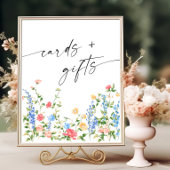 Pastel Roze Boheemse Wildflowers Kaarten en gesche Poster