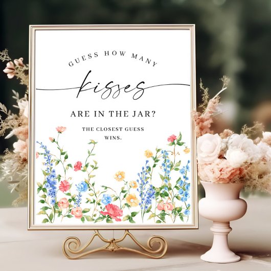 Pastel Roze Boheemse Wildflowers Mimosa Bar Poster