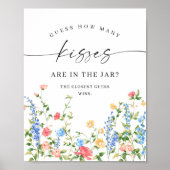 Pastel Roze Boheemse Wildflowers Mimosa Bar Poster (Voorkant)