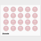 Pastel Roze Boho Daisy Bloemen Baby in Bloem Douch Ronde Sticker (Vel)