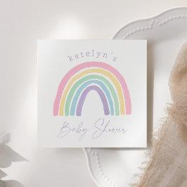 Pastel Roze Boho Regenboog Baby shower Servet