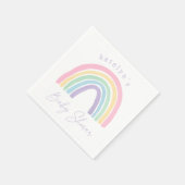 Pastel Roze Boho Regenboog Baby shower Servet (Hoek)