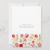 Pastel Roze Boho Wild Flowers Bruiloft uitnodiging (Achterkant)