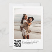 Pastel Roze Boho Wildbloemen Bruiloft QR-code Foto Save The Date (Achterkant)