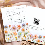 Pastel Roze Boho Wildbloemen Bruiloft QR-code Kaart<br><div class="desc">Klik voor verdere aanpassingen op "Deze sjabloon personaliseren" en vervolgens op "Bewerken met ontwerpgereedschap". Stijlvolle bewerkbare gemakkelijk te gebruiken bruiloft sjablonen,  meer items beschikbaar in de winkel (uitnodigingen,  rsvp,  bedankjes,  briefpapier & decor). Neem contact met me op als je hulp nodig hebt of overeenkomende objecten.</div>