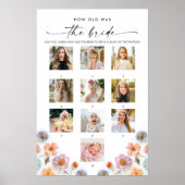 Pastel Roze Boho Wilde Bloemen Bruiloft Feest Spel Poster (Voorkant)