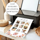 Pastel Roze Boho Wilde Bloemen Bruiloft Feest Spel Poster