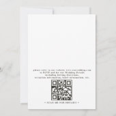 Pastel Roze Boho Wilde Bloemen QR Code Trouwen Kaart (Achterkant)