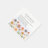 Pastel Roze Boho Wildflower Leuke Feiten Bruiloft Servet (Hoek)