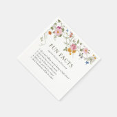 Pastel Roze Boho Wildflower Leuke Feiten Bruiloft Servet (Hoek)