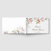 Pastel Roze Boho Wildflower Vrijgezellenfeest Gastenboek (Volledig)