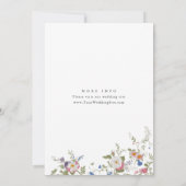 Pastel Roze Boho Wildflowers Bloemenbruiloft Save The Date (Achterkant)