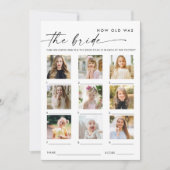 Pastel Roze Boho Wildflowers Bruids Game Kaart (Voorkant)