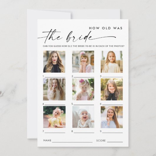 Pastel Roze Boho Wildflowers Bruids Game Kaart (Voorkant)