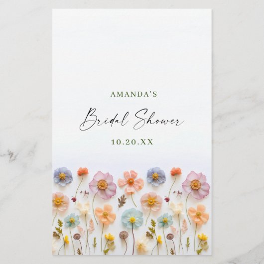 Pastel Roze Boho Wildflowers Vrijgezellenfeest Gam (Achterkant)