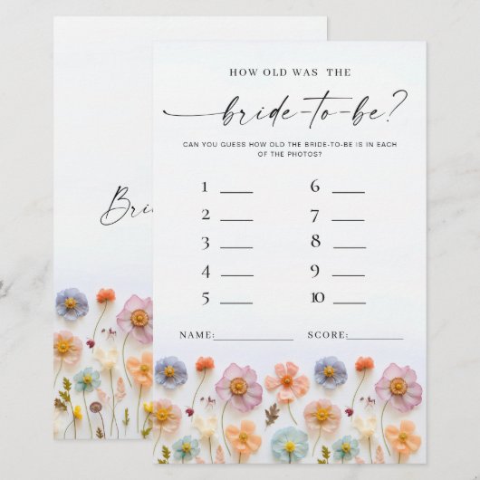 Pastel Roze Boho Wildflowers Vrijgezellenfeest Gam (Voorkant / Achterkant)