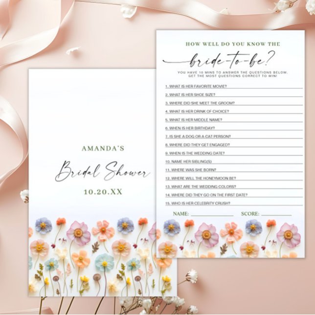 Pastel Roze Boho Wildflowers Vrijgezellenfeest Gam (Creator heeft geüpload)