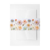 Pastel Roze Boho Wildflowers Wedding Details Uitnodigingen Wikkel (Voorkant Voorbeeld)