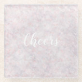 Pastel Roze Bokeh Design Glass Onderzetter Glazen Onderzetter (Voorkant)