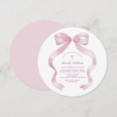 Pastel Roze Boog Doop Kaart (Voorkant / Achterkant)