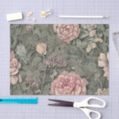 Pastel Roze Botanisch  Tissuepapier (Craft)