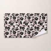 Pastel Roze botanische Planten Moderne Florence Bad Handdoek (Handdoek)