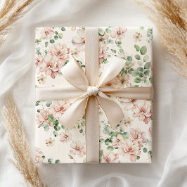 Pastel Roze Bruidsboeket Cadeaupapier