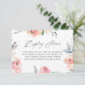 Pastel Roze Bruidsdouche Display Shower Informatiekaartje (Staand voorkant)