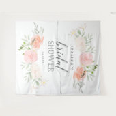 Pastel Roze Bruiloft Feest Achtergrond Foto Booth Wandkleed (Voorkant (horizontaal))