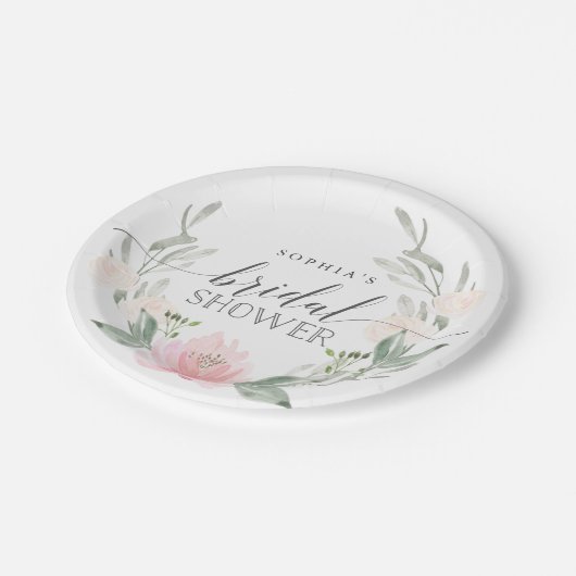 Pastel Roze Bruiloftsfeest Papieren Bord (Gekanteld)